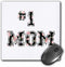 3dRose 8 x 8 x 0.25 Inches Mouse Pad, Number One Mom in Black/Pink Floral Print (mp_151620_1)...