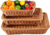 ZOENHOU 3 Packs Poly Wicker Bread Basket, 16” 14” 12” Handmade Woven Empty Gift Basket, Tabletop Wicker Serving Baskets for Home Restaurant Hotel ...