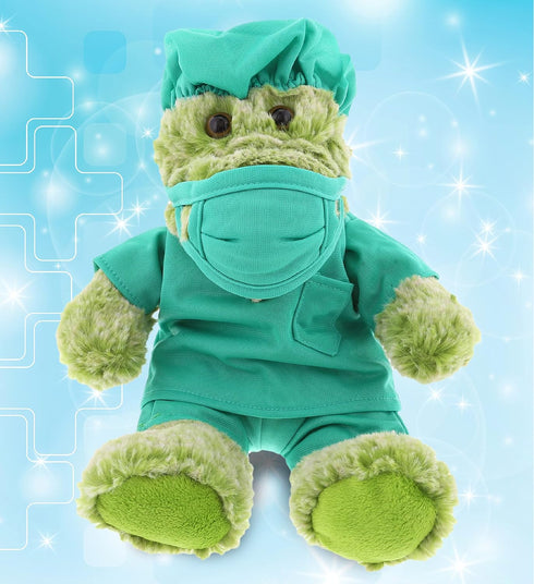 DolliBu Sitting Alligator Doctor Plush Toy - Super Soft Alligator Doctor Stuffed Animal Dress Up with Cute Uniform and Cap Outfit - Gift for Docto...