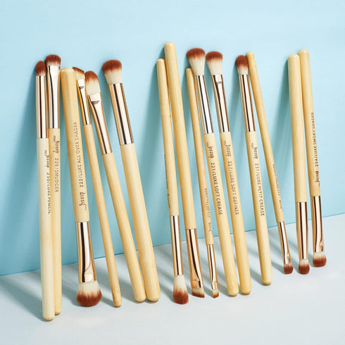 Jessup Eye Makeup Brushes Set, Premium Synthetic Eyeshadow Blending Concealer Eyebrow Eyeliner Brush, 15pcs Labeled Bamboo Make Up Brushes T137...