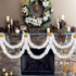 FOIMAS 33FT Christmas Tinsel Garland,White Twisted Metallic Hanging Garland for Christmas Tree Fireplace Home Decoration...