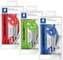 STAEDTLER Student Math Set - Essential School Supplies with 6-Piece - Compass, 6in Ruler, 180° Protractor, Pencil, Eraser & Sharpener in Zippered ...