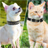 Spiked Dog Cat Collar Male Black Soft Leather Spike Puppy Collars Adjustable Mushroom Anti Bite Studded Dog Collars for Small Medium Large Dogs Ch...