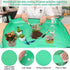 Plant Repotting Mat for Garden, 2 Pcs Waterproof Potting Mat Foldable Indoor Plant Mat Portable Square Gardening Mat Potting Tray with 6 Pcs Mini ...