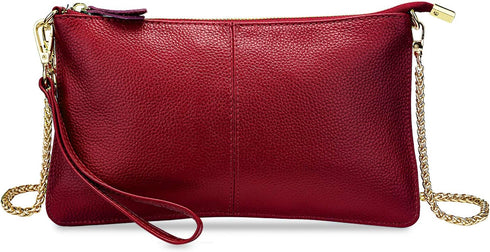 YALUXE Genuine Leather Wristlet Handbags Purses Cell Phone Pocket Clutch Wallet Crossbody Bags for Women...