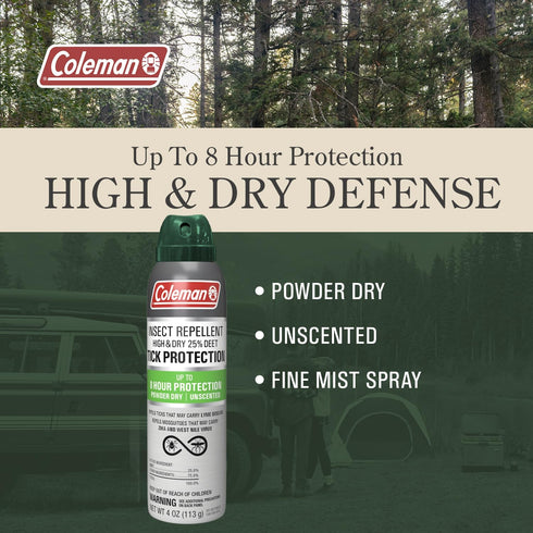 Coleman Tick Repellent Spray - 25% DEET Insect Repellent Spray offers strong protection against ticks and mosquitoes, ideal for camping, hiking an...