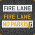 Fire Lane No Parking Stencil Set, 25.6x5.8" No Parking Template & 23.5x5.8" Fire Lane Stencil for Parking Lot Paint Templates Flexible Plastic Tra...
