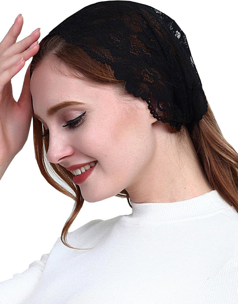 Vintage French Lace Headband Soft Headwrap Head Covering Church Veil H2...