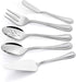 Serving Utensils, HaWare Stainless Steel Silverware Serving Set 5 Pieces, Pearled Edge Hostess Serving Set for Buffet Party Kitchen Restaurant, Mi...
