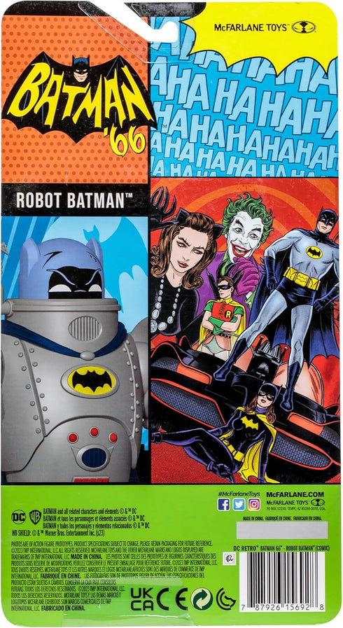 McFarlane Toys - DC Retro Robot Batman (Batman 66' Comic) 6in Action Figure...