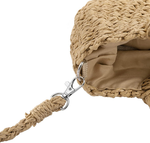 CHIC DIARY Small Summer Beach Straw Bag for Women Crossbody Top Handle Shoulder Handbag Mini Handwoven Rattan Clutch Purse...
