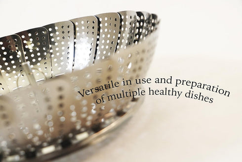 ExcelSteel Foldable Vegetable Steamer, Stainless Steel...