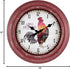 La Crosse Technology 12 Inch Distressed Red Rooster Quartz Wall Clock - 404-3630...