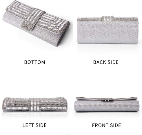 Labair Evening Bag and Clutches for Women Crystal Bag Sparkly Clutch Purse with Rhinestones Wedding Party formal Handbag....