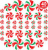 Beistle 40 Piece Cardstock Paper Peppermint Cut Outs for Christmas Party Holiday Bulletin Board Classroom Candy Theme Wall Decorations, 4" - 12", ...