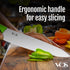 Vos Ceramic Chef Knife 8 Inch with Protection Cover – Large Ceramic Kitchen Knife for Slicing, Dicing, and Fruits – Lightweight Zirconia Blade – L...