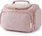 BAGSMART Travel Toiletry Bag, Large Wide-open Travel Bag for Toiletries, Makeup Cosmetic Travel Bag with Handle, Pink-M...