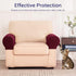 SUBRTEX Stretch Armrest Covers Spandex Arm Covers for Chairs Couch Sofa Armchair Slipcovers for Recliner Sofa with Twist Pins 2pcs (Wine)...