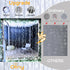 Ollny Curtain Lights 6.6x6.6ft, 200 LED White String Lights with Remote 8 Modes Dimmable Timer, USB Power Fairy Light for Bedroom Backdrop Indoor ...