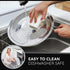 LUCETE Stainless Steel Splatter Screen 12.6" – Hot Grease Splatter Screen for Frying Pan - Oil Splash Guard - Protect your Skin from Burn & Keep Y...