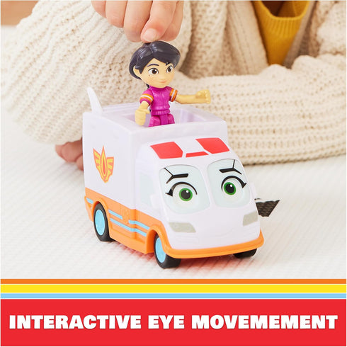 Disney Junior Firebuds, Violet and Axl, Action Figure and Ambulance Toy with Interactive Eye Movement, Kids Toys for Boys and Girls Ages 3 and up...