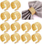 HEIDKRUEGER Napkin Rings Set Gold Dining Table Decoration Handmade Napkin Holder (B-12Pcs)...