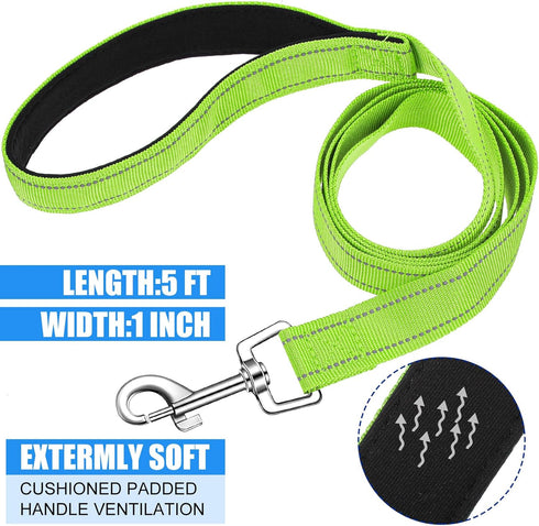 6 Pack Nylon Dog Leash Bulk 5 ft Dog Training Leashes for Medium and Large Dogs Heavy Duty Padded Handle Dog Leash Puppy Traction Rope for Walking...