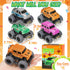 Monster Truck Toys for Boys, 4 Pcs Toy Cars Flip Stunt Car, Pull Back Race Cars Party Favors Friction Powered Cars Retro Toddler Toys Vehicles Goo...