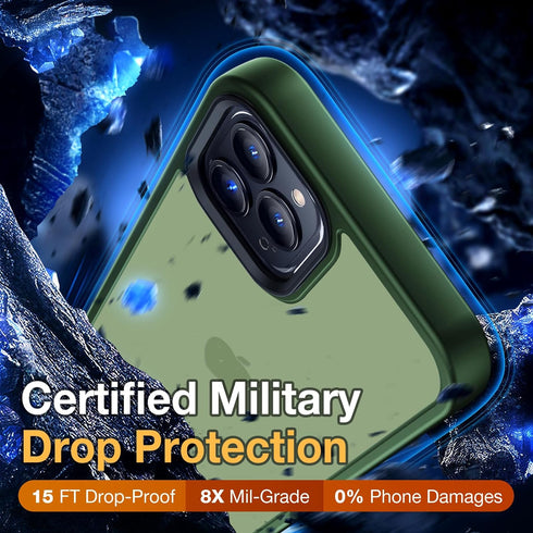 for iPhone 12 Pro Max Phone Case, Shockproof iPhone 12 Pro Max Case, Military Grade Drop Protection, Protective Hard Back Slim Translucent Case fo...