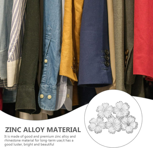 Rhinestone Flower Sewing Button, Zinc Alloy Crystal Craft Buttons, Decorative Knitting Buttons, Flower Rhinestone Buttons for Clothing DIY Crafts ...