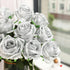 JUSTOYOU 10Pcs Artificial Roses Flowers, Realistic Blossom Roses, Real Touch Silk Rose, Single Fake Flower Long Stem Bouquets for Home Wedding Par...