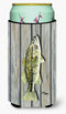 Caroline's Treasures 8493TBC Fish Bass Small Mouth Tall Boy Hugger Can Cooler Sleeve Hugger Machine Washable Drink Sleeve Hugger Collapsible Insul...