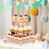 Acrylic Cupcake Stand, Clear Dessert Tower Holder Display with Base for Wedding, Party, Baby Shower, 3 Tier Square, Transparent...