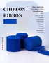 Chiffon Ribbon, Royal Blue Graduation Ribbons, 1.5''x21Yards Handmade Frayed Fringe Silk Ribbon for Gift Wrapping, Floral Vase Decoration, Mother'...