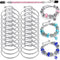 Charm Bracelet Chains for Jewelry Making, 20 PCS Stainless Steel Snake Chain Bracelets Bulk 6.3", Snake Chain Bracelets with Bracelet Helper Tool ...