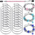 Charm Bracelet Chains for Jewelry Making, 20 PCS Stainless Steel Snake Chain Bracelets Bulk 6.3", Snake Chain Bracelets with Bracelet Helper Tool ...