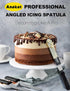 Anaeat Icing Spatulas, Set of 3 Professional Cake Angled Offset Spatula with 6", 8", 10" Stainless Steel Blades - Thickened Frosting Knife with Pl...