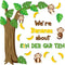 84Pcs Wild Animals Kindergarten Back to School Bulletin Board Set Bananas about Kindergarten Trees Monkey Cutouts First Day of School Decoration D...