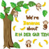 84Pcs Wild Animals Kindergarten Back to School Bulletin Board Set Bananas about Kindergarten Trees Monkey Cutouts First Day of School Decoration D...