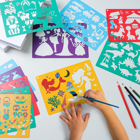 40pcs Plastic Drawing Stencils Set, Stencils for Kids with Over 400+ Different Patterns are The Gift for Boys and Girls...