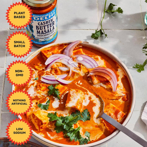 Brooklyn Delhi Vegan Butter Chicken | Indian Simmer Sauce with Cashew Cream Tomatoes, Sweet Paprika | Mild Enough for a Kid, Flavorful for a Foodi...