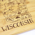 Totally Bamboo A Slice of Life Wisconsin State Serving and Cutting Board, 11" x 8.75"...
