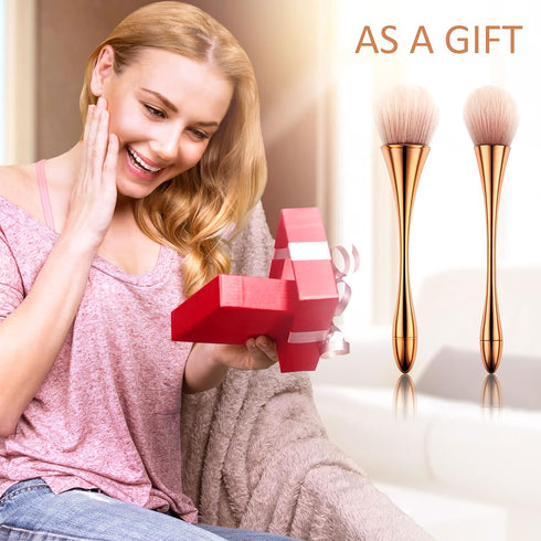 2 Pieces Large Mineral Powder Brush Nail Brushes Kabuki Makeup Brushes Soft Fluffy Foundation Brush Blush Brush for Large Coverage Loose Powder Br...