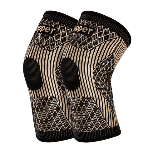 Fhmidic Copper Knee Brace for Knee Pain, Copper Knee Compression Sleeves for Men and Women, Knee Pads for Sports, Meniscus Tear, ACL, Arthritis, J...
