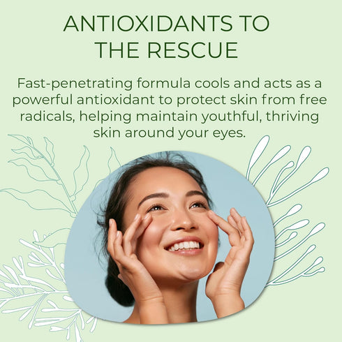 Vitamin C Kelp Eye Gel Toning & Age Defying Skincare for Puffiness, Under Eye Bags & Dark Circles Cooling Youthful Glow for Women & Men - 1 Oz...