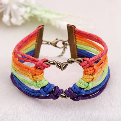 Infinity Collection LGBT Bracelet, Lesbian Pride Jewelry, Rainbow Pride Bracelet & Lesbian Gifts...