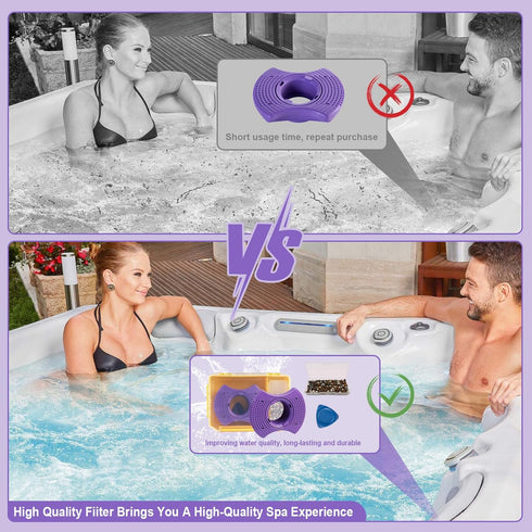 01512-261 Spa Cartridge, Hot Tub Mineral Cartridge, Spa Filter Cartridge Kit Stain and Scale Control for Hot Tub, Keep Your Spring Hot Tub Water F...