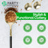 Party Bargains Disposable Plastic Teaspoon Flatware Utensils, 32 Pack, Black/Gold, Novelty Modern Design Kitchen Silverware Cutlery for Household ...