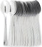 Plastic Cutlery Silverware Extra Heavyweight Disposable Flatware, Full Size Plastic Spoons Like Silver 24 Pack...