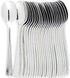 Plastic Cutlery Silverware Extra Heavyweight Disposable Flatware, Full Size Plastic Spoons Like Silver 24 Pack...